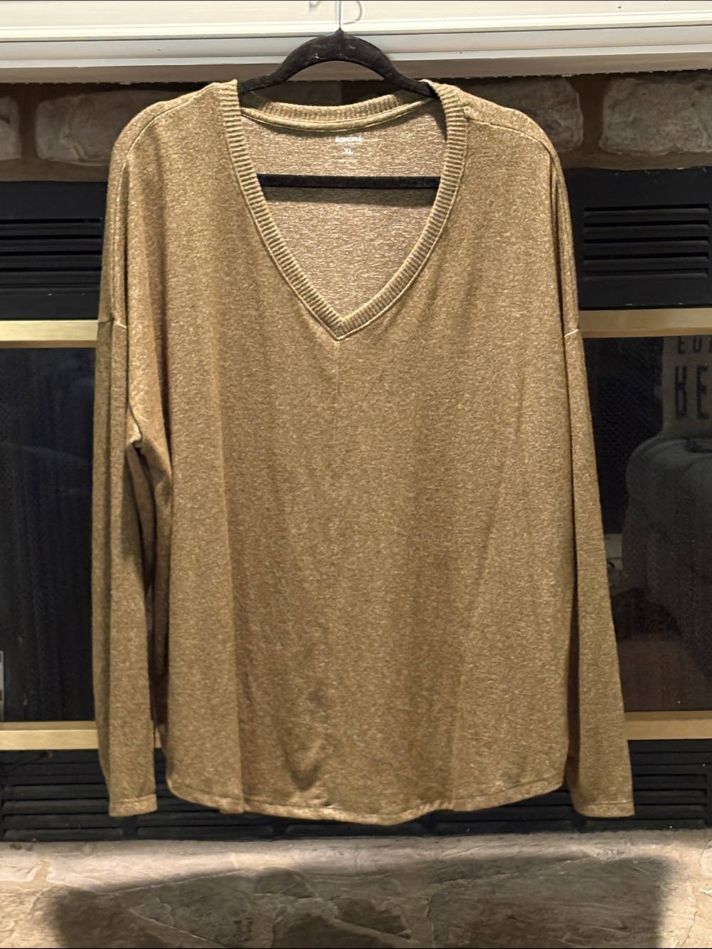Sonoma Moss Green V-Neck Long Sleeve Sweater